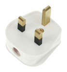 CLICK PA301 ESSENTIALS White 13A Resilient Plug Top (13A Fused) Fast Grip