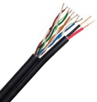 Securi-flex SFX/C5-UTP-2C-0.5-PE-BLK-100 Cable 100m Category 5e Data Cable, 4pair UTP + 2x0.5mm power cores Black PE
