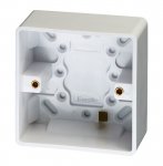Eurolite PL8012 Enhance White plastic single 25mm pattress box