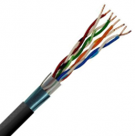 Securi-flex SFX/C5-FTP-PE-BLK-1 Cable 1m (per metre) Category 5e Data Cable, 4pair FTP Black PE
