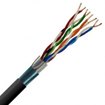 Securi-flex SFX/C6A-F-FTP-PE-BLK-1 Cable 1m (per metre) Category 6A Data Cable, 4pair F/FTP Black PE