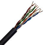 Securi-flex SFX/C6-UTP-PE-BLK-1 Cable 1m (per metre) Category 6 Data Cable, 4pair UTP Black PE