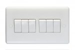 Eurolite PL3062 Enhance White plastic 10A 6 gang switch