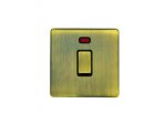Eurolite AB20ADPSWNB Concealed 3mm 20A switch with neon indicator, Antique Brass