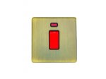 Eurolite AB45ASWNSB Concealed 3mm 45A switch with neon indicator, Antique Brass