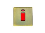 Eurolite AB45ASWNB Concealed 3mm 45A switch with neon indicator, Antique Brass