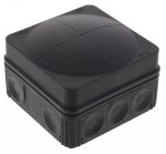 WISKA 10061999 COMBI 108 BK junction box, 76 x 76 x 51mm, black, plastic