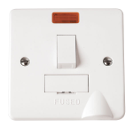 CLICK CMA052 MODE 13A Double Pole Switched Fused Connection Unit With Neon & Optional Flex Outlet Polar White