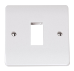 CLICK CMA401 MODE 1 Gang MiniGrid® Unfurnished Plate - 1 Aperture Polar White