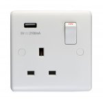Eurolite PL4610 Enhance White plastic 1 gang USB socket