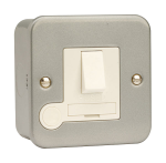 CLICK CL051 ESSENTIALS Metal Clad 13A Double Pole Switched Fused Connection Unit With Optional Flex Outlet
