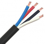Securi-flex SFX/SPK-SS-4C-2.5-LSZH-BLK-1 Cable 1m (per metre) Speaker Cable Secure Sound 4 Core OFC 2.5mm Round Black LSZH