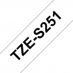 Brother TZe-S251 Labelling Tape Cassette  Black on White Strong Adhesive, 24mm wide