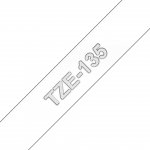 Brother TZe-135 Labelling Tape Cassette  White On Clear, 12mm wide, self-adhesive