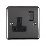 Eurolite EN1SOBNB Enhance Decorative 1 gang socket, 13A, Black Nickel