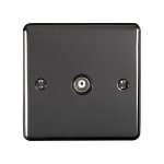 Eurolite EN1TVBNB Enhance Decorative TV  coaxial socket, Black Nickel