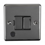 Eurolite ENSWFFOBNB Enhance Decorative switched fuse spur with flex outlet, Black Nickel