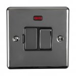 Eurolite ENSWFNBNB Enhance Decorative switched fuse spur with Neon Indicator, Black Nickel