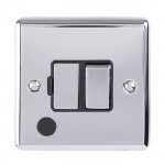 Eurolite ENSWFFOPCB Enhance Decorative switched fuse spur with flex outlet, Polished Chrome