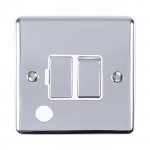 Eurolite ENSWFFOPCW Enhance Decorative switched fuse spur with flex outlet, Polished Chrome