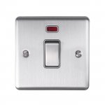 Eurolite EN20ASWNSSG Enhance Decorative 20A switch with neon indicator, Satin Stainless