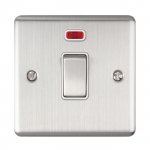 Eurolite EN20ASWNSSW Enhance Decorative 20A switch with neon indicator, Satin Stainless