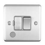 Eurolite ENSWFFOSSG Enhance Decorative switched fuse spur with flex outlet, Satin Stainless