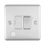 Eurolite ENSWFFOSSW Enhance Decorative switched fuse spur with flex outlet, Satin Stainless