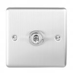 Eurolite ENT1SWSS Enhance Decorative 1 gang toggle switch, Satin Stainless