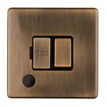 Eurolite ABSWFFOB Concealed 3mm switched fuse spur, Antique Brass