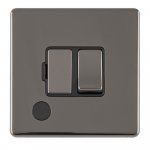 Eurolite ECBNSWFFOB Concealed 3mm 13A switched fuse spur with Neon, Black Nickel