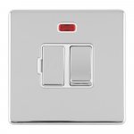 Eurolite ECPCSWFNW Concealed 3mm 13A switched fuse spur with Neon, Polished Chrome