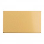 Eurolite ECSB2BB Concealed 3mm 2 gang double blank plate, Satin Brass