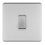 Eurolite ECSS1SWW Concealed 3mm 1 gang 10A 2Way switch, Stainless Steel