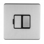 Eurolite ECSSSWFB Concealed 3mm 13A switched fuse spur, Stainless Steel