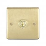 Eurolite SBT1SW Stainless steel 1 gang toggle switch, Satin Brass