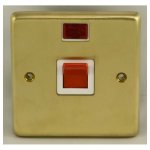 Eurolite SB45ASWNSW Stainless steel 45A switch with neon indicator, Satin Brass