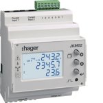 Hager JKM02 Multifunction DIN Rail Meter: 2*3 Phase RS485