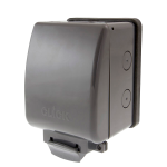 CLICK OA035AG ESSENTIALS Anthracite Grey 1 Gang 13A DP IP66 Weatherproof Switched Socket Unit