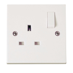 CLICK PRW035 POLAR 13A 1 Gang Double Pole Switched Socket Outlet Polar White