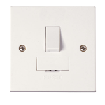 CLICK PRW051 POLAR 13A Double Pole Switched Fused Connection Unit with Optional Flex Outlet, Polar White