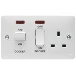 Hager WMCC50N Sollysta 45A Double Pole White Cooker Control Unit with LED Indicator
