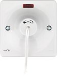 Hager WMCS50N Sollysta 50A White Double Pole Ceiling Switch with LED Indicator