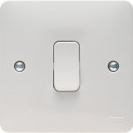 Hager WMDP84 Sollysta 20A Double Pole White Wall Switch