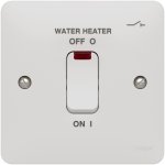 Hager WMDP85NI Sollysta 20A Double Pole Switch Isolation & LED Indicator, Printed WATER HEATER