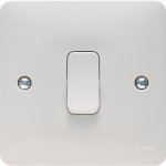 Hager WMPS11 Sollysta 10AX 1 Gang 1 Way White Wall Switch