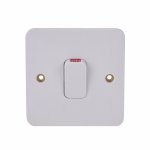 Schneider Electric GGBL4011 Lisse 1G 50A DP Switch with LED Indic. White