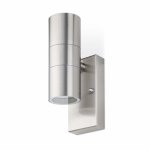 JCC JC17062 Twin GU10 Stainless Steel Up/Down wall light 7W LED Max, IP44