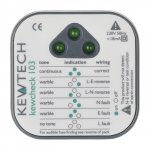 Kewtech KEWCHECK 103 Reliable socket tester with clear LED and audible tone indication