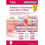 Kewtech TC6 Schedule of test results up to 36 ways or more (18th Edition Amendment 2)